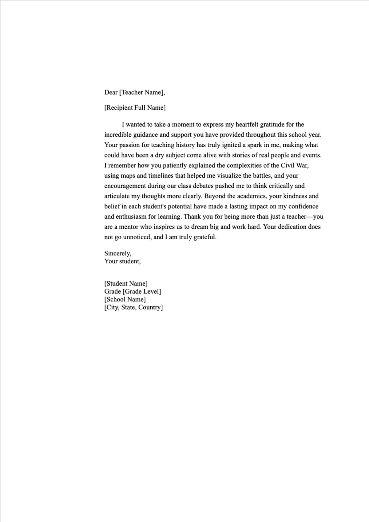 Heartfelt student thank you letter to teacher UAE_variant_1